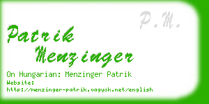 patrik menzinger business card